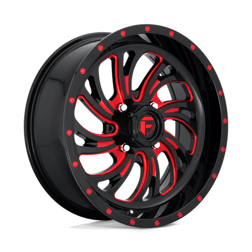 Fuel D642 GLOSS BLACK RED TINTED CLEAR 18x7 4x137 Wheels | Offset: 13 | Backspace: 4.51 | Bore: 110.1