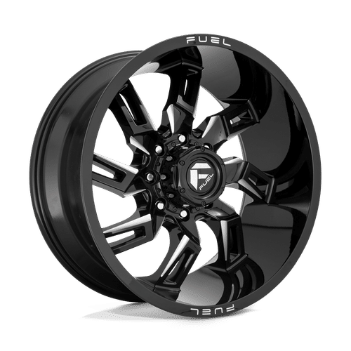 Fuel D747 GLOSS BLACK MILLED 20x9 8x165.1 Wheels | Offset: 1 | Backspace: 5.04 | Bore: 125.1