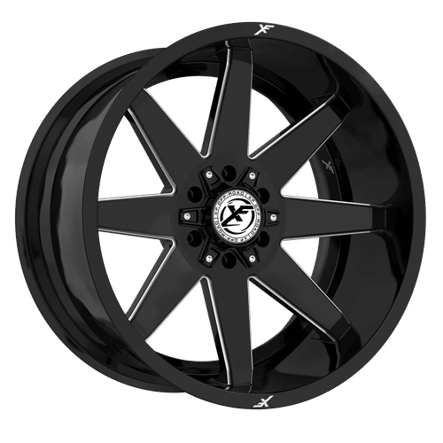 XF OFFROAD XF-236 Gloss Black Milled 22x10 5x127/5x139.7 Wheels | Offset: -18 | Backspace: nan | Bore: 78.1