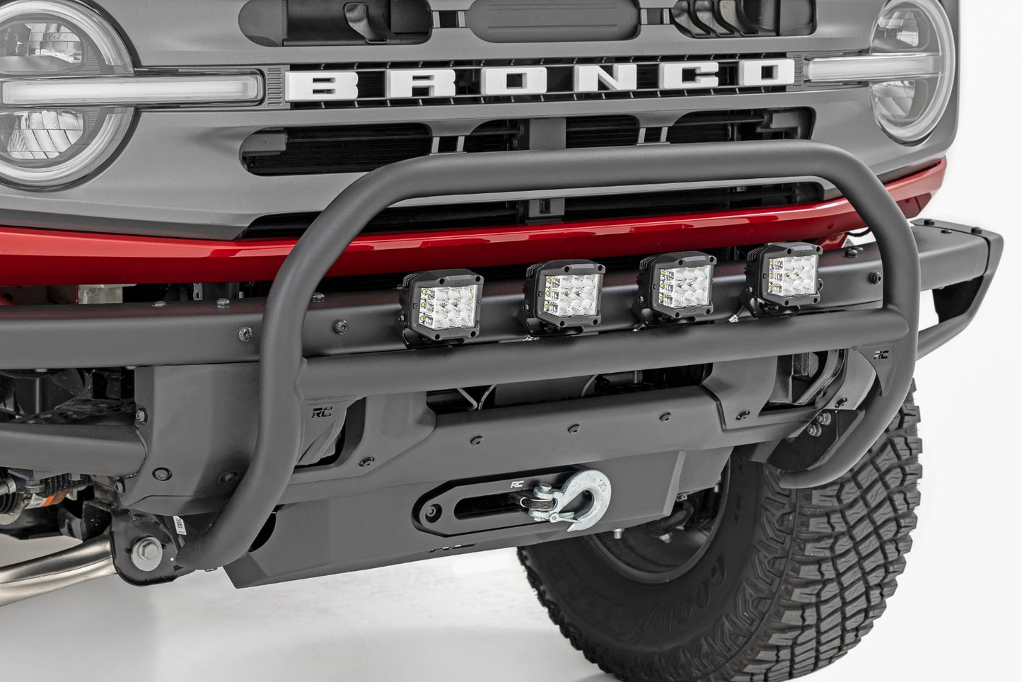 Nudge Bar | 3 Inch Wide Angle Led (x4) | Oe Modular Steel | Ford Bronco (21-23)