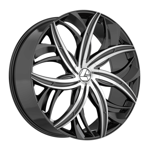 AZARA AZA-541BM Gloss Black Machined 18x8 5x112/5x114.3 Wheels | Offset: 35 | Backspace: 6 | Bore: 74.1