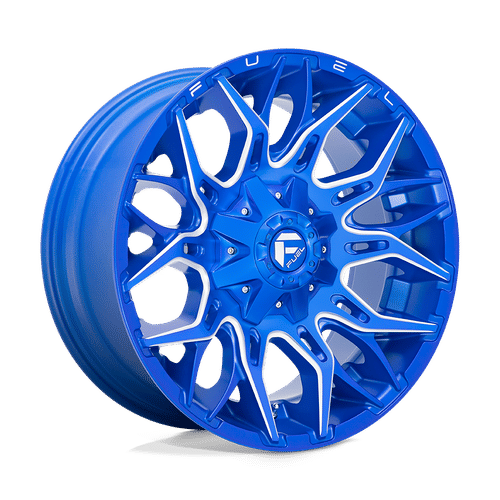 Fuel D770 ANODIZED BLUE MILLED 20x9 8x180 Wheels | Offset: 1 | Backspace: 5.04 | Bore: 124.2