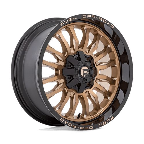 Fuel D797 PLATINUM BRONZE WITH BLACK LIP 20x9 8x180 Wheels | Offset: 1 | Backspace: 5.04 | Bore: 124.2