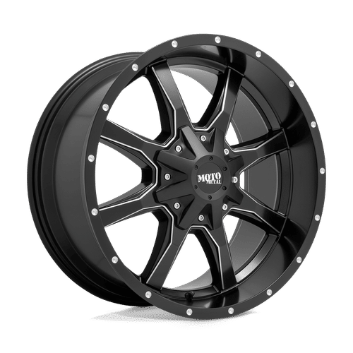 Moto Metal MO970 SEMI GLOSS BLACK MILLED 18x9 6x120/6x139.7 Wheels | Offset: 18 | Backspace: 5.71 | Bore: 78.1
