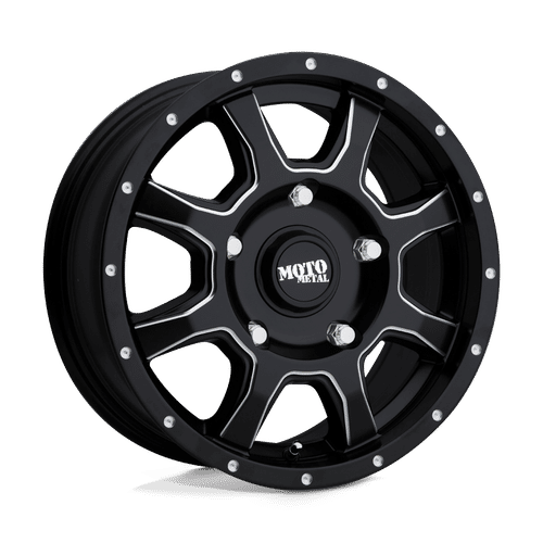Moto Metal MO970 SEMI GLOSS BLACK MILLED 17x8 5x160 Wheels | Offset: 42 | Backspace: 6.15 | Bore: 65.07