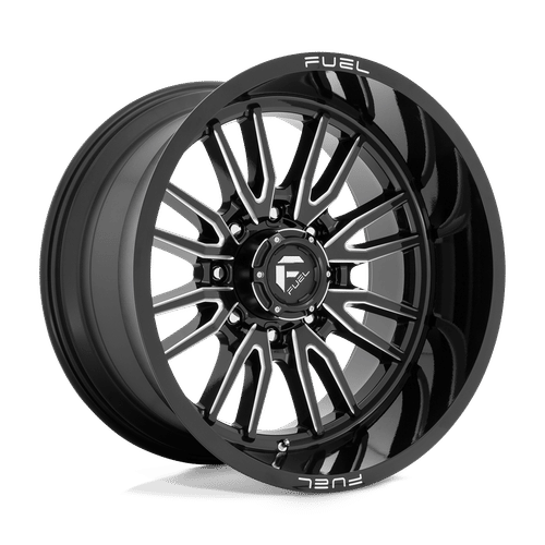 Fuel D761 GLOSS BLACK MILLED 22x12 8x170 Wheels | Offset: -44 | Backspace: 4.77 | Bore: 125.1