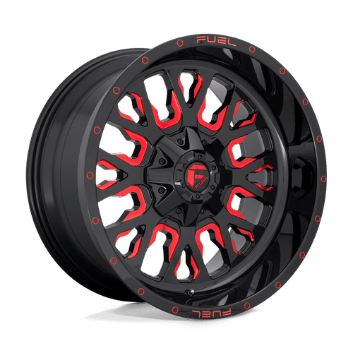 Fuel D612 GLOSS BLACK RED TINTED CLEAR 17x9 6x135/6x139.7 Wheels | Offset: 1 | Backspace: 5.04 | Bore: 106.1