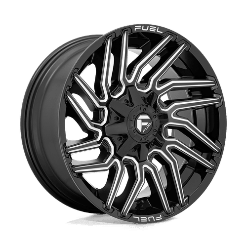 Fuel D773 GLOSS BLACK MILLED 22x12 8x170 Wheels | Offset: -44 | Backspace: 4.77 | Bore: 125.1