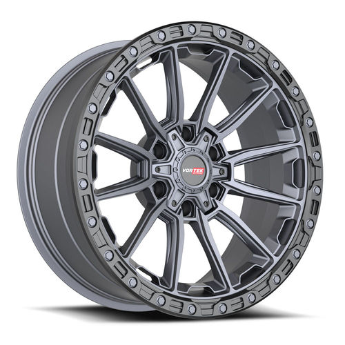 VORTEK VRT-601MTB Matte Titanium Black Bead Ring 18x9 6x135/6x139.7 Wheels | Offset: 12 | Backspace: 5.5 | Bore: 106.1