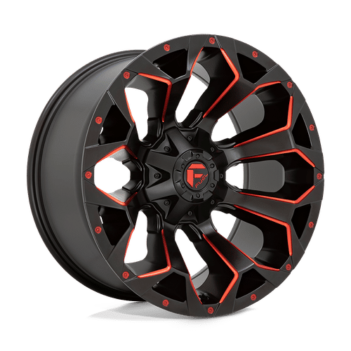 Fuel D787 MATTE BLACK RED MILLED 20x10 8x180 Wheels | Offset: -18 | Backspace: 4.79 | Bore: 124.2