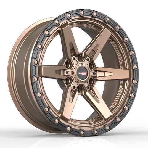 VORTEK VRT-602MBR Matte Bronze Black Bead Ring 20x10 6x135/6x139.7 Wheels | Offset: -24 | Backspace: 4.5 | Bore: 106.1
