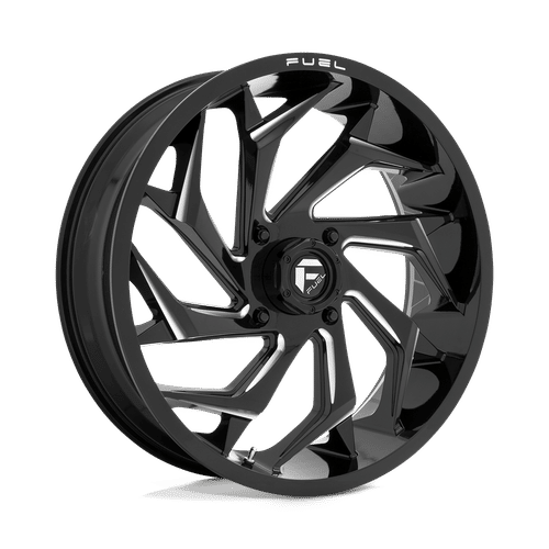 Fuel D753 GLOSS BLACK MILLED 24x7 4x137 Wheels | Offset: 13 | Backspace: 4.51 | Bore: 110.1