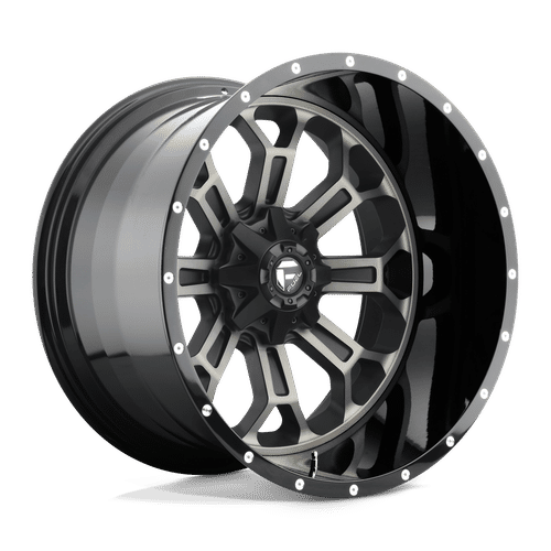 Fuel D561 GLOSS MACHINED DOUBLE DARK TINT 22x12 8x170 Wheels | Offset: -44 | Backspace: 4.77 | Bore: 125.1