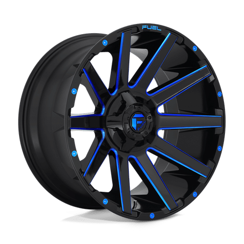 Fuel D644 GLOSS BLACK BLUE TINTED CLEAR 22x10 6x135/6x139.7 Wheels | Offset: -19 | Backspace: 4.75 | Bore: 106.1