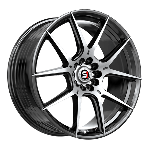 SPEC-1 RACING SP-71BM Gloss Black Machined 18x8 5x112/5x114.3 Wheels | Offset: 38 | Backspace: 6 | Bore: 73.1