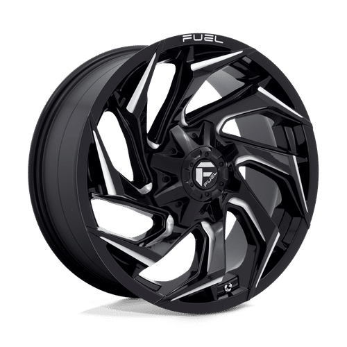 Fuel D753 GLOSS BLACK MILLED 20x9 8x165.1 Wheels | Offset: 20 | Backspace: 5.79 | Bore: 125.1