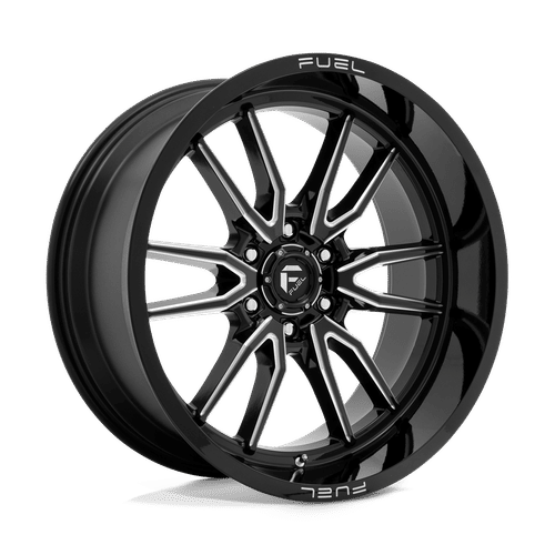 Fuel D761 GLOSS BLACK MILLED 22x10 6x135 Wheels | Offset: -18 | Backspace: 4.79 | Bore: 87.1