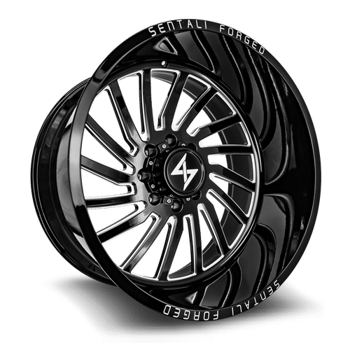 Sentali Forged SF1BM Gloss Black Milled 30x16 8x180 Wheels | Offset: -99 | Backspace: 4.5 | Bore: 124.3