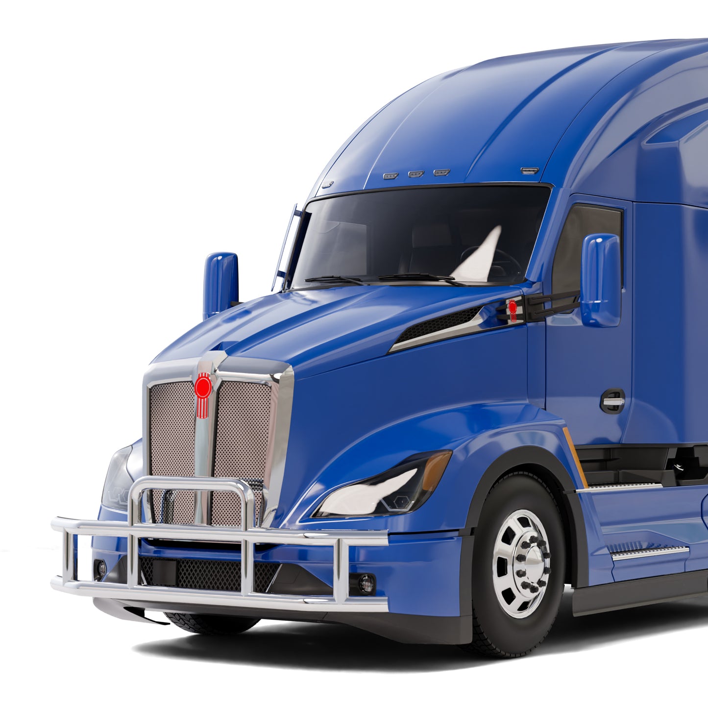 Vanguard Polished Chrome Front Guards Brush Guards Bumper Guard for 2022-2024 peterbilt 579