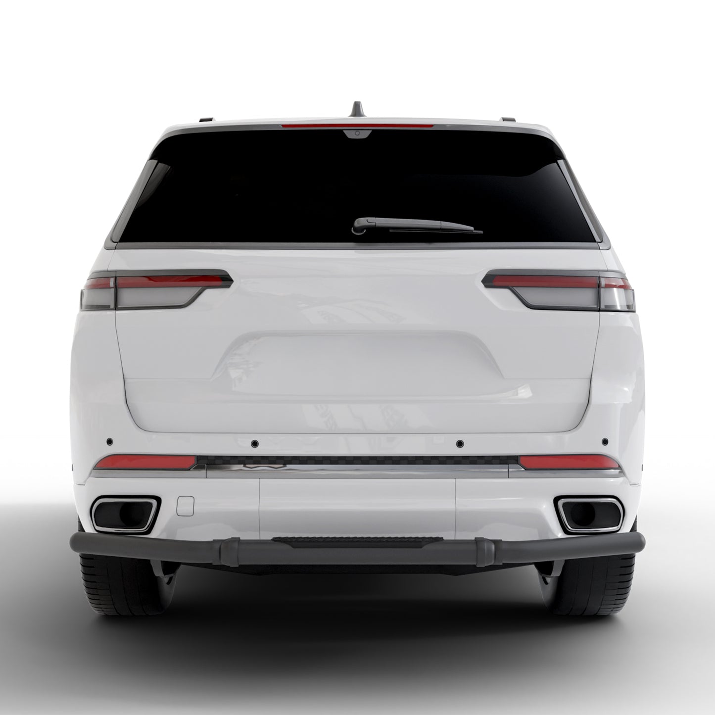 Vanguard Black Powdercoat Rear Guards Rear Bumper Guards Bumper Guard for 2022-2024 jeep grand cherokee