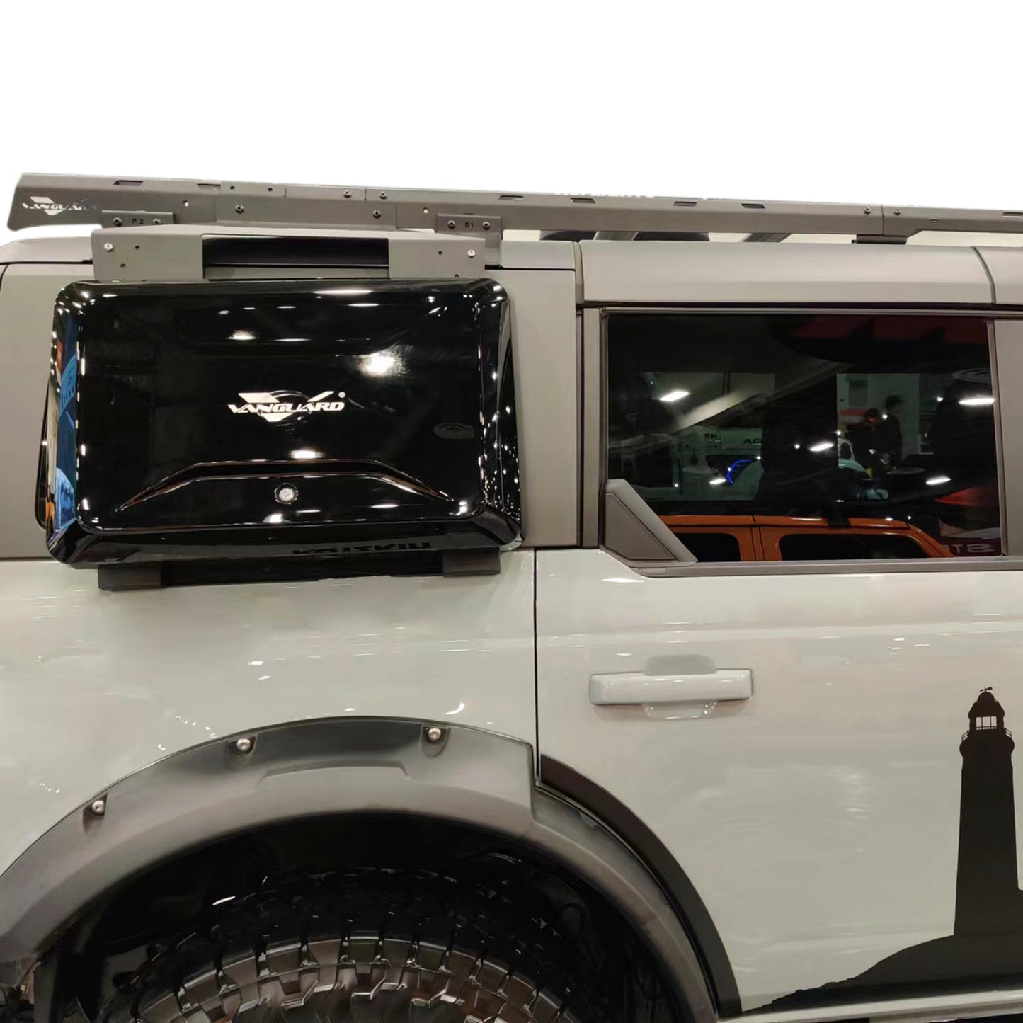 Vanguard Black Powdercoat Roof & Hitch Accessories Roof Racks Roof Rack for 2021-2024 ford bronco