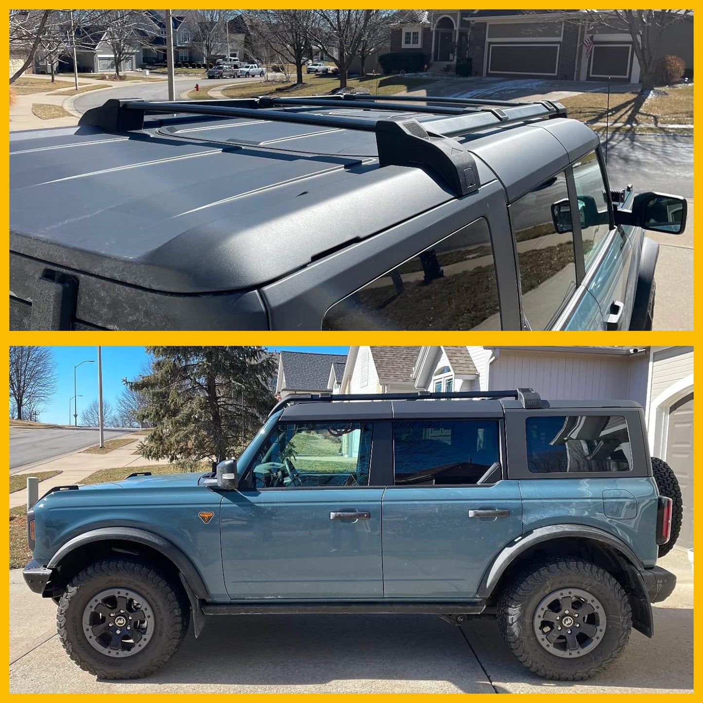 Vanguard Black Powdercoat Roof & Hitch Accessories Roof Racks Roof Rack for 2021-2024 ford bronco