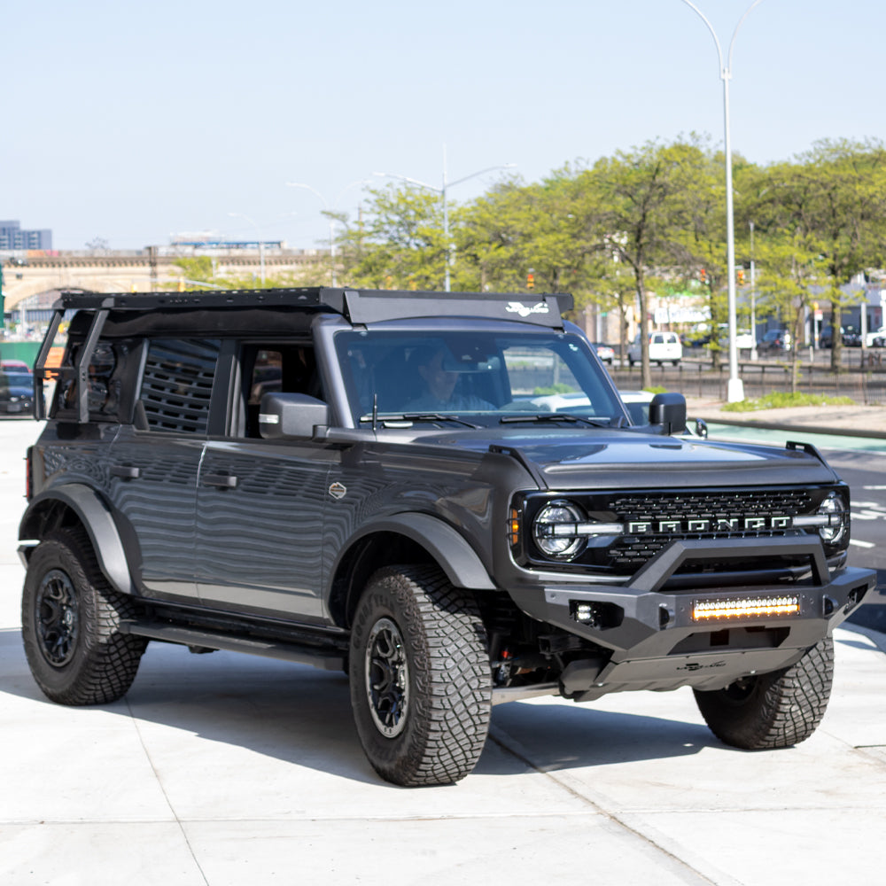 Vanguard Black Powdercoat Roof & Hitch Accessories Roof Racks Roof Rack for 2021-2024 ford bronco