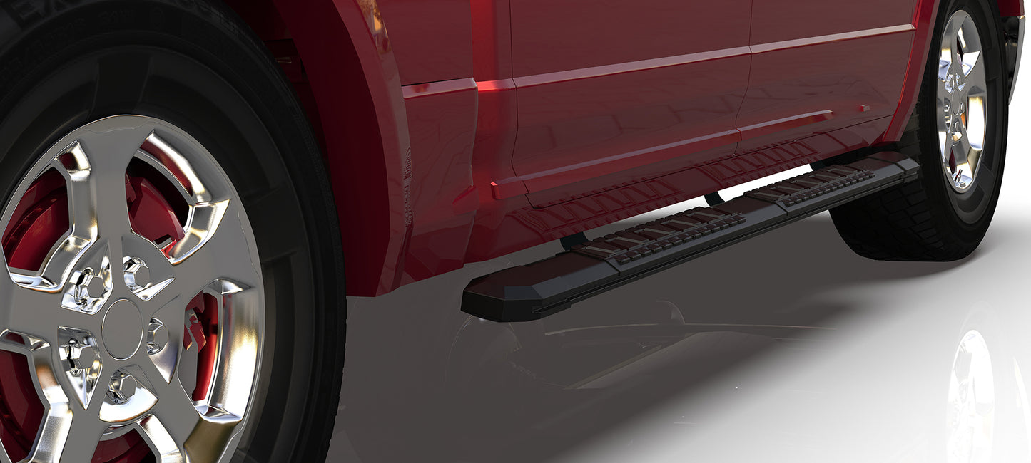 Vanguard Black Powdercoat Side Steps & Running Boards Running Boards Running Board for 2024-2025 toyota tacoma