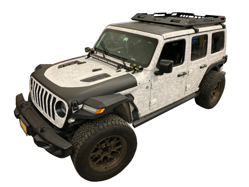 Vanguard Black Side Steps & Running Boards Side Steps Running Board for 2018-2025 jeep wrangler