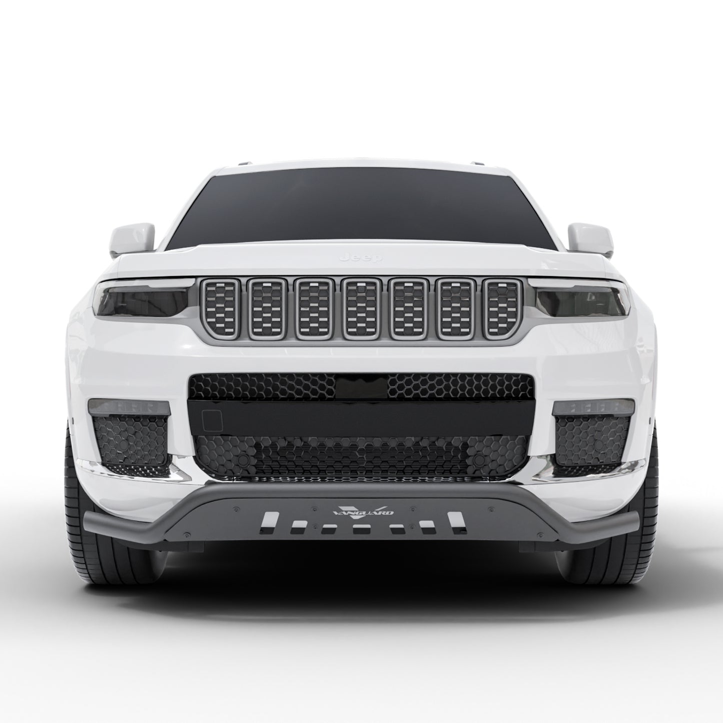 Vanguard Black Powdercoat Front Guards Front Runners Bumper Guard for 2021-2024 jeep grand cherokee l