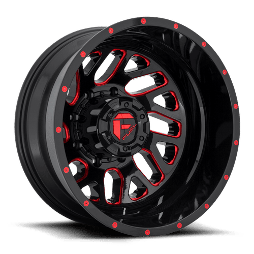 Fuel D656 GLOSS BLACK RED TINTED CLEAR 20x8.25 8x200 Wheels | Offset: -201 | Backspace: -3.29 | Bore: 142