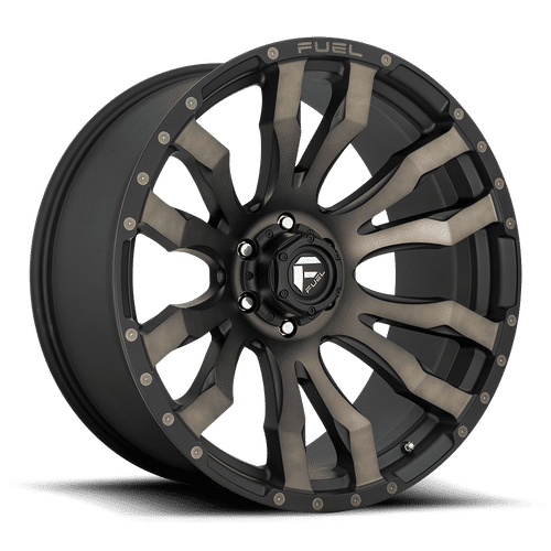Fuel D674 BLITZ MATTE BLACK DOUBLE DARK TINT 22x12 8x180 Wheels | Offset: -44 | Backspace: 8.23 | Bore: 125.1