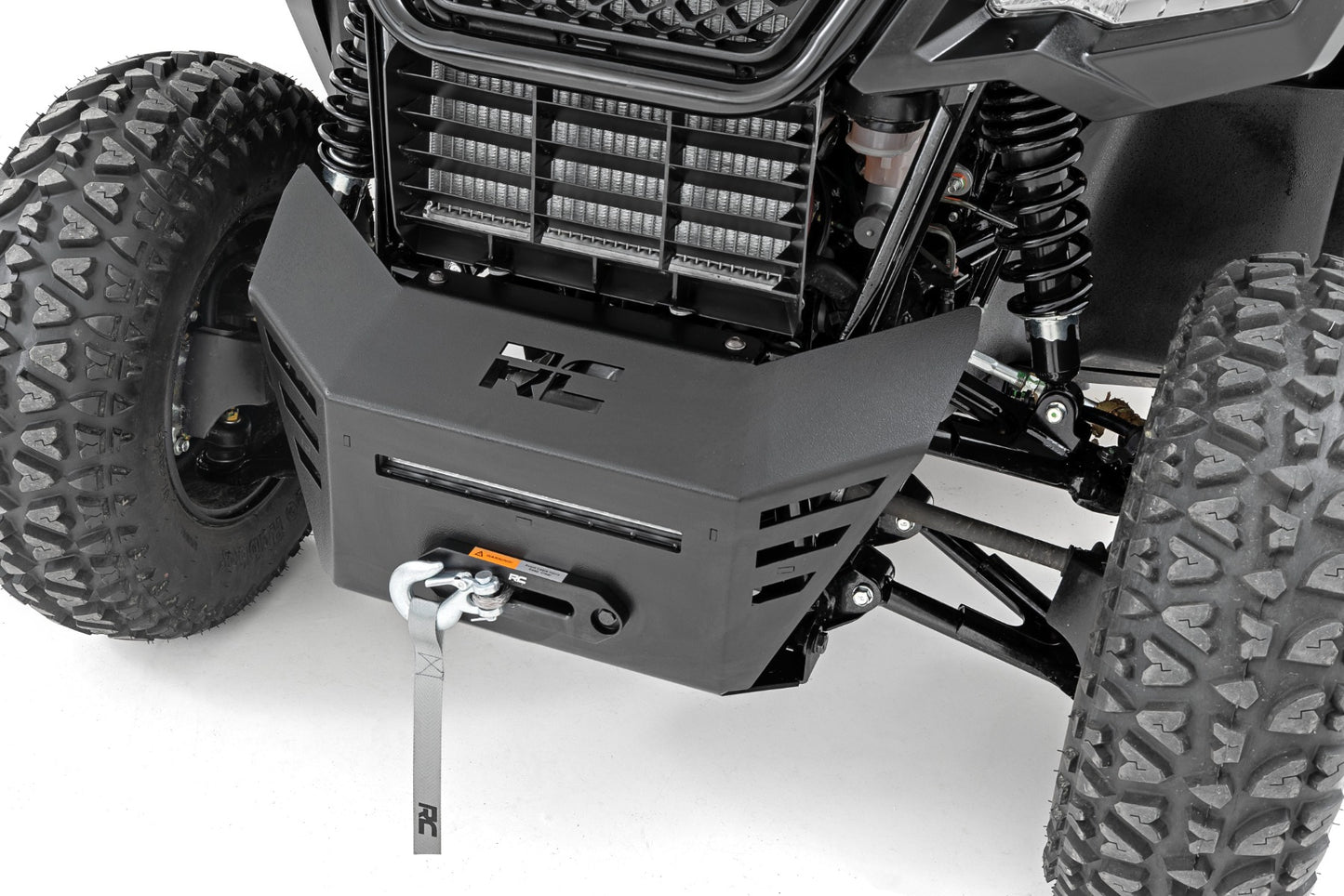 Winch Plate | 4500-LB Winch | 10" Black Slimline | Honda SXS520M2 Pioneer 520 (22-23)