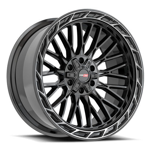 VORTEK VRP-502BDCTR Black Diamond Cut Ring W/ Dark Tint 20x9 6x135/6x139.7 Wheels | Offset: 18 | Backspace: 5.75 | Bore: 106.1