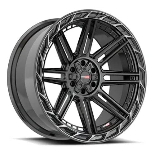 VORTEK VRP-501BDCTR Black Diamond Cut Ring W/ Dark Tint 20x9 5x139.7/5x150 Wheels | Offset: 18 | Backspace: 5 | Bore: 110.3