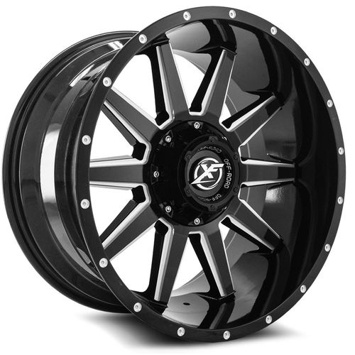 XF OFFROAD XF-219 Gloss Black Milled 17x9 5x127/5x139.7 Wheels | Offset: 12 | Backspace: 5.5 | Bore: 78.1