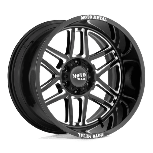 Moto Metal MO992 FOLSOM GLOSS BLACK MILLED 20x10 6x139.7 Wheels | Offset: -18 | Backspace: 4.79 | Bore: 106.1