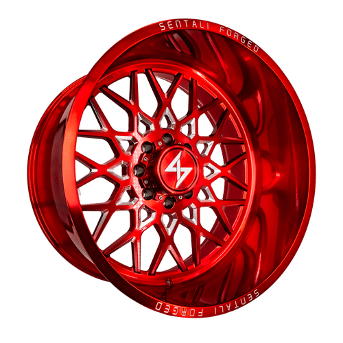 Sentali Forged SF-5 Red Milled 22x10 6x139.7 Wheels | Offset: -24 | Backspace: 4.5 | Bore: 106.2