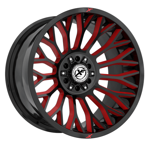 XF OFFROAD XF-237 Gloss Black Milled Red 20x10 5x127/5x139.7 Wheels | Offset: -12 | Backspace: nan | Bore: 78.1