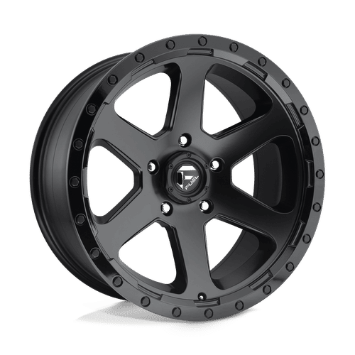 Fuel D589 MATTE BLACK GLOSS BLACK LIP 20x9 6x139.7 Wheels | Offset: 1 | Backspace: 5.04 | Bore: 108