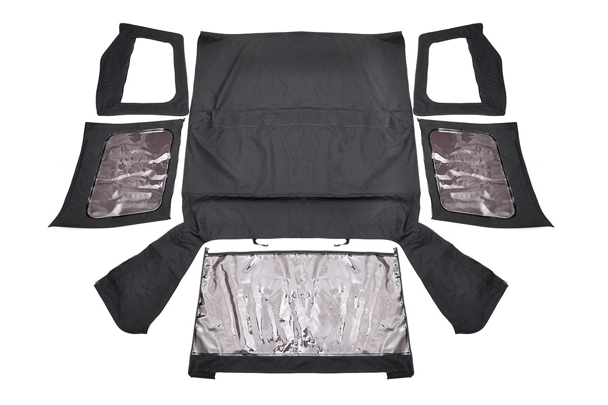 Soft Top | Replacement | Black | Half Doors | Jeep Wrangler YJ (87-95)