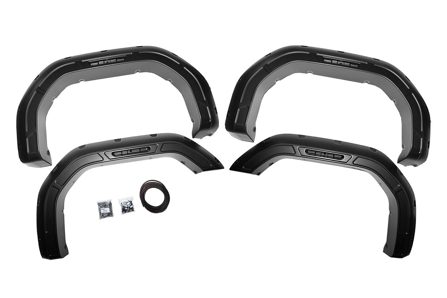 Defender Pocket Fender Flares | GCI Carbon Black | GMC Sierra 2500 HD/Sierra 3500 HD (20-24)