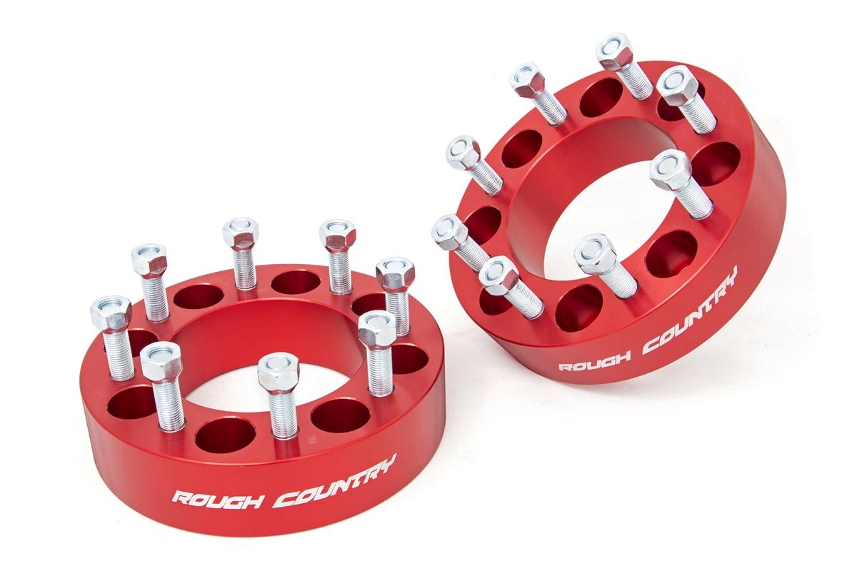 2 Inch Wheel Spacers | 8x6.5 | Red | Multiple Makes & Models (Chevy/GMC/Ram) - Off Road Canada