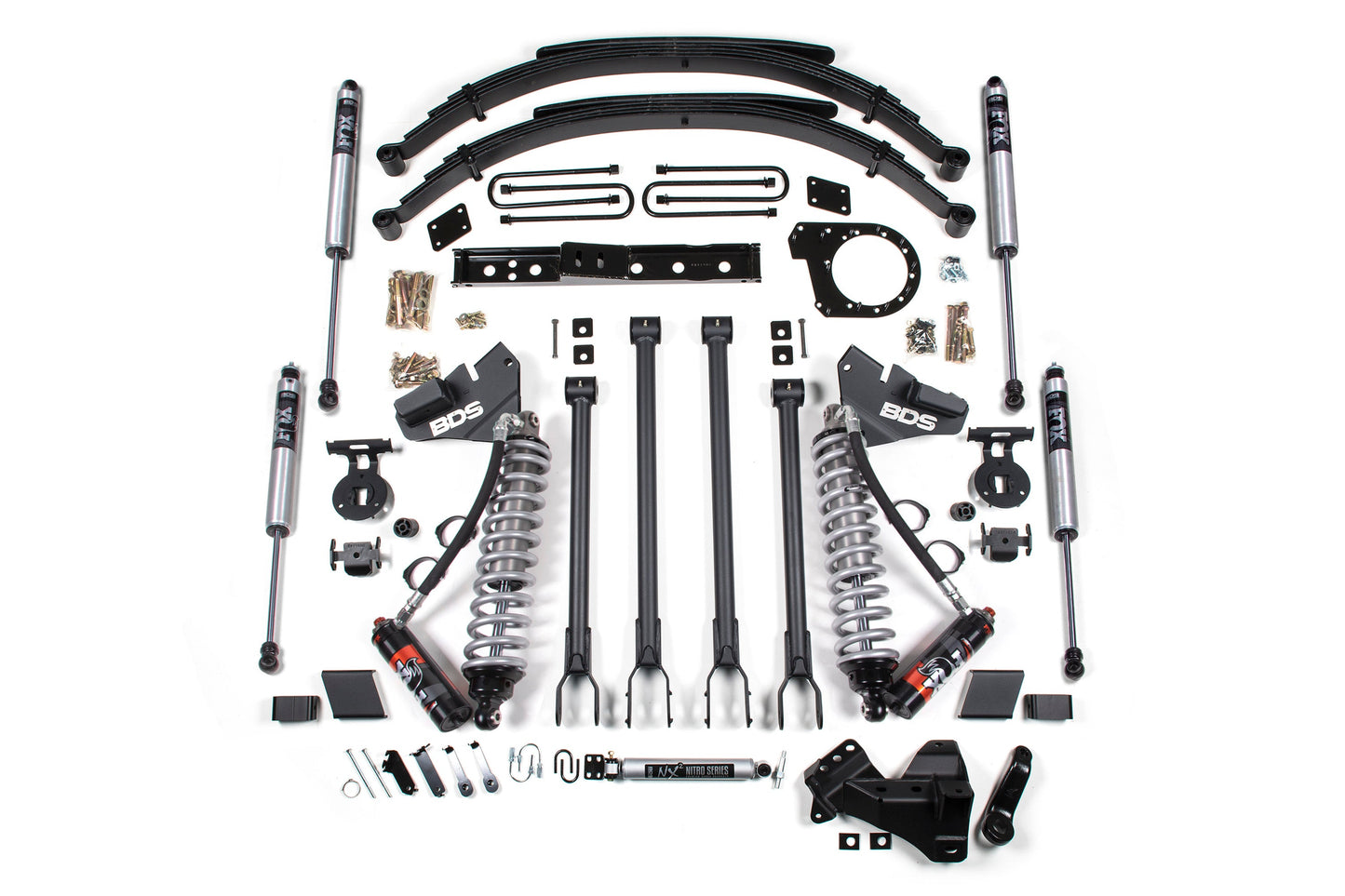 7 Inch Lift Kit w/ 4-Link | FOX 2.5 Performance Elite Coil-Over Conversion | Ford F250/F350 Super Duty (20-22) 4WD | Diesel