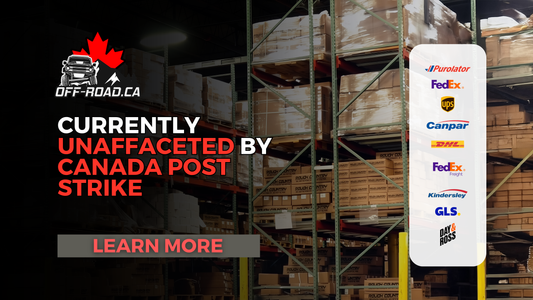 Off-Road Canada shipping carriers including Purolator, UPS, FedEx, and DHL