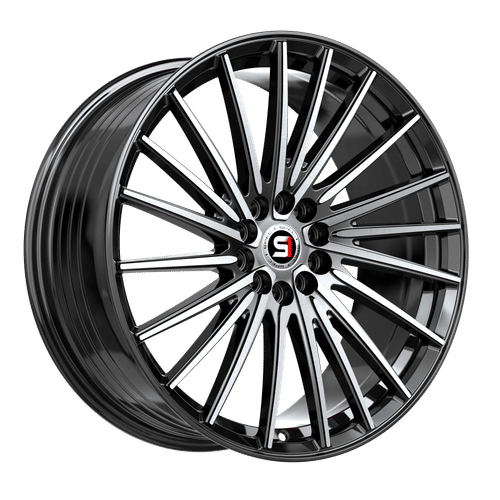 SPEC-1 RACING SP-68BM Gloss Black Machined 17x7.5 5x114.3/5x120 Wheels | Offset: 42 | Backspace: 6 | Bore: 73.1