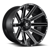 Fuel D615 CONTRA GLOSS BLACK MILLED 24x12 8x180 Wheels | Offset: -44 | Backspace: 8.23 | Bore: 124.2