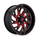Fuel D642 GLOSS BLACK RED TINTED CLEAR 18x7 4x156 Wheels | Offset: 13 | Backspace: 4.51 | Bore: 132