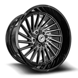 XF OFFROAD XF-239GBBRDDT Gloss Black Brushed Double Dark Tint 20x10 8x165.1/8x170 Wheels | Offset: -12 | Backspace: 6 | Bore: 125.2
