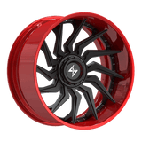 SENTALI BFX BFX4 Red Lip / Matte Black Centre 22x12 8x165.1/8x170 Wheels | Offset: -44 | Backspace: nan | Bore: 125.2
